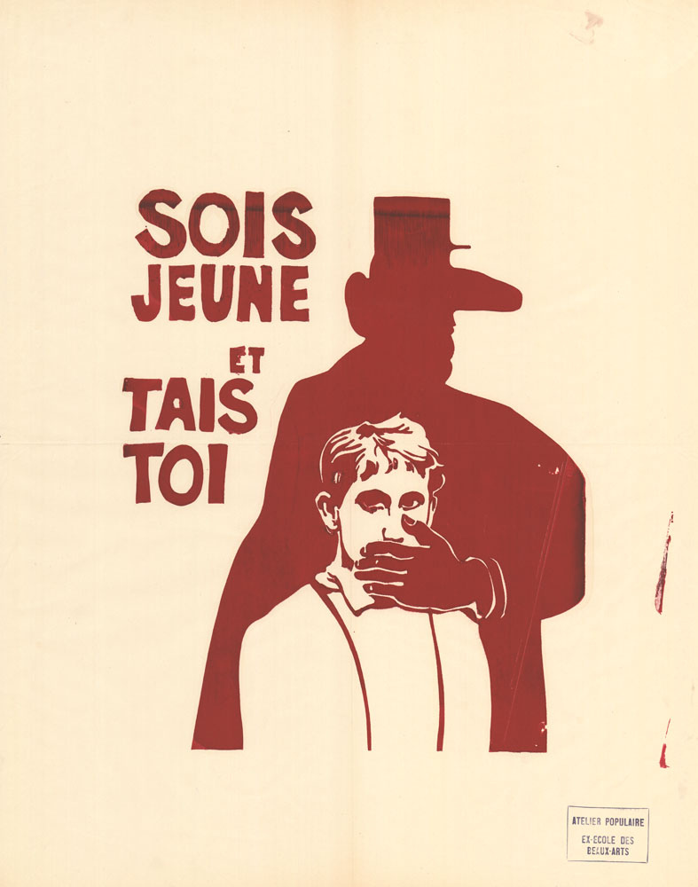 Affiche contre de Gaulle – Atelier Populaire (Paris) 1968