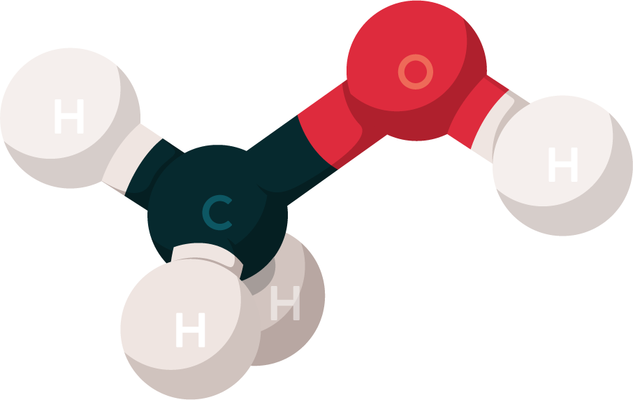Représentation spatiale éclatée éthanol-schoolmouv-physique-chimie-1ere-S