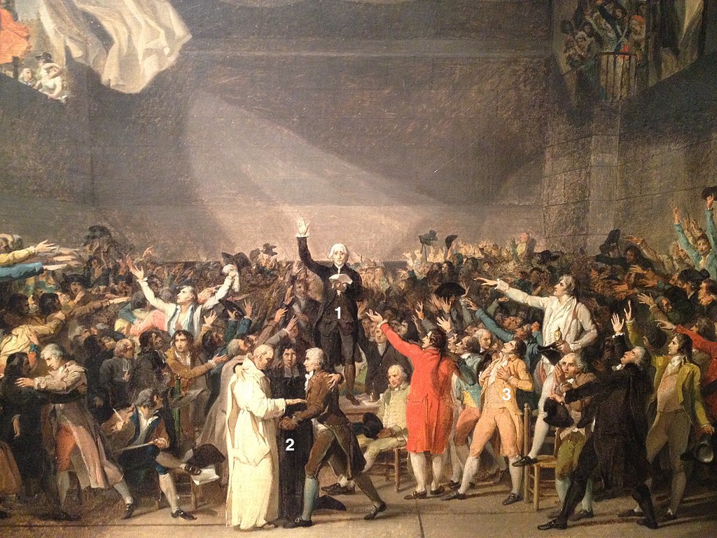 Le Serment de Jeu de paume, Jacques-Louis David, huile sur toile, 1790