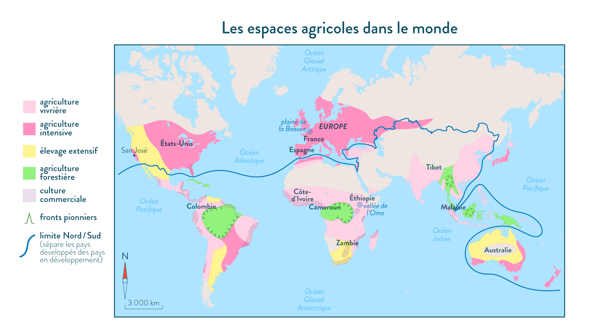 Les espaces agricoles dans le monde-6e-géographie