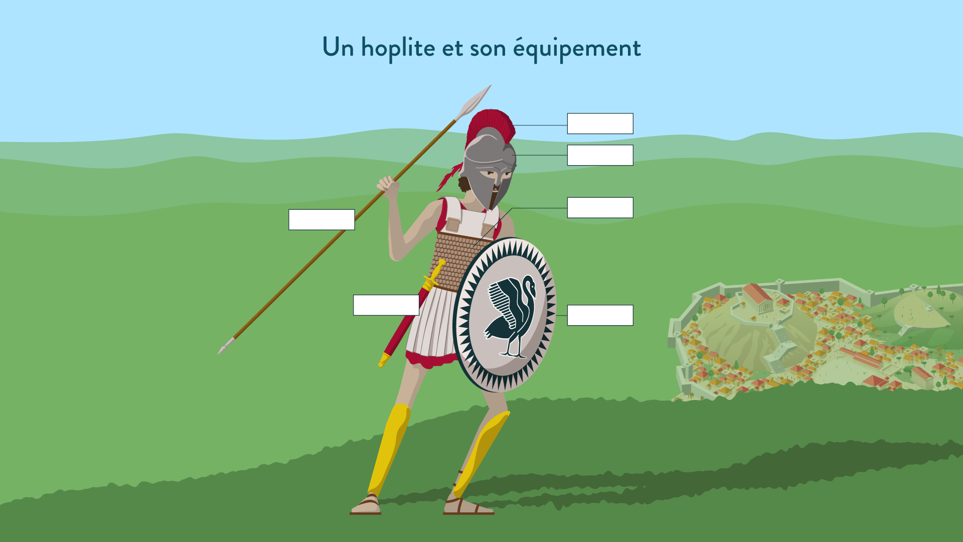 Un hoplite et son équipement-hist-6e