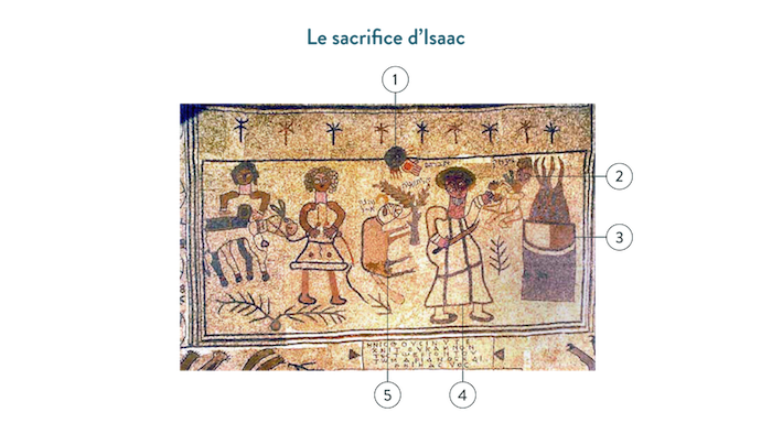 Mosaïque de la synagogue de Beth Alpha (Israël), VI<sup>e</sup> siècle ap. J.-C. ©Talmoryair-hist-6e
