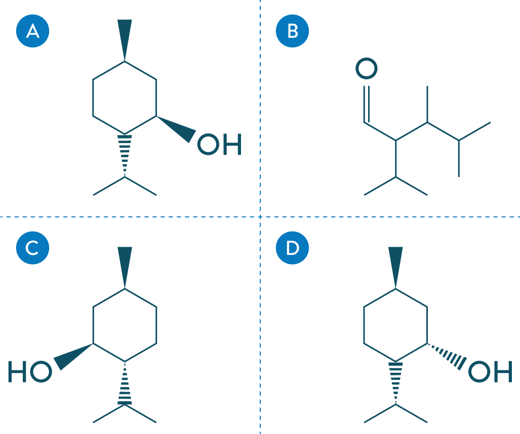représentation des molécules-isomères l-menthol-physique-chimie-terminale-s-schoolmouv